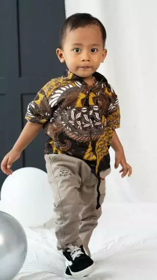 Kemeja Baby Batik Majapahit Lengan Pendek 