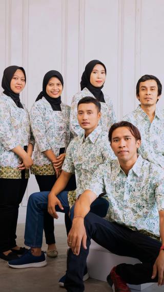 Kemeja Batik Dewasa Majapahit Couple Lengan Pendek Model Kutubaru Motif 32039