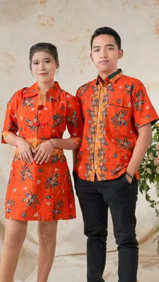 Kemeja Batik Dewasa Majapahit Couple Lengan Pendek Motif 30567