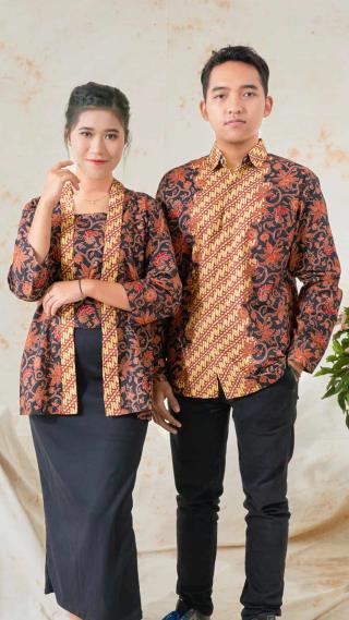 Kemeja Batik Dewasa Majapahit Couple Lengan Panjang Motif 743LA168