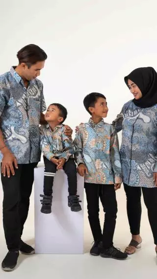 Kemeja Dewasa Batik Majapahit Couple Lengan Panjang BC Pola Motif 60074