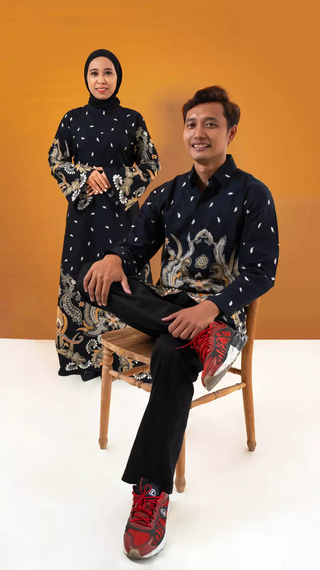 Kemeja Dewasa Batik Majapahit Couple Lengan Panjang BC Pola Motif 48572